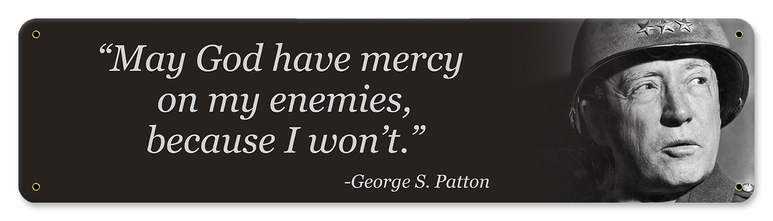 George S Patton Quote Vintage Sign, Military, Metal Sign, Wall Art, 20 X 5 Inches