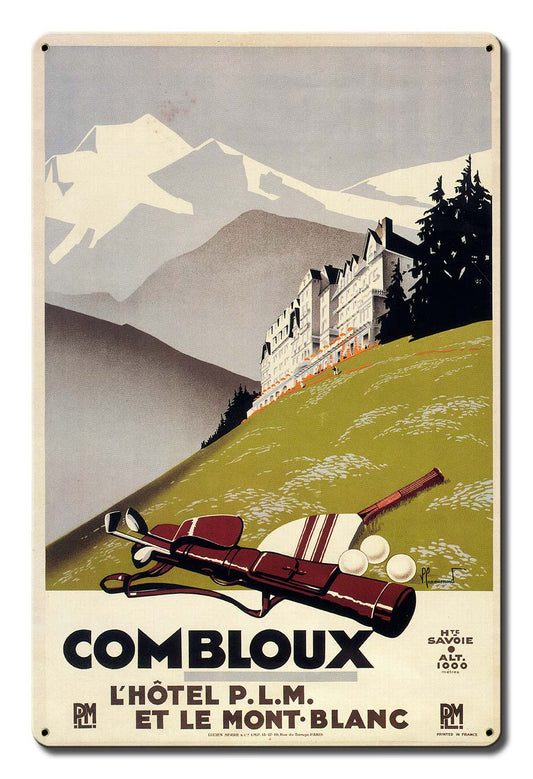 Combloux Vintage Sign, Home & Garden, Metal Sign, Wall Art, 12 X 18 Inches