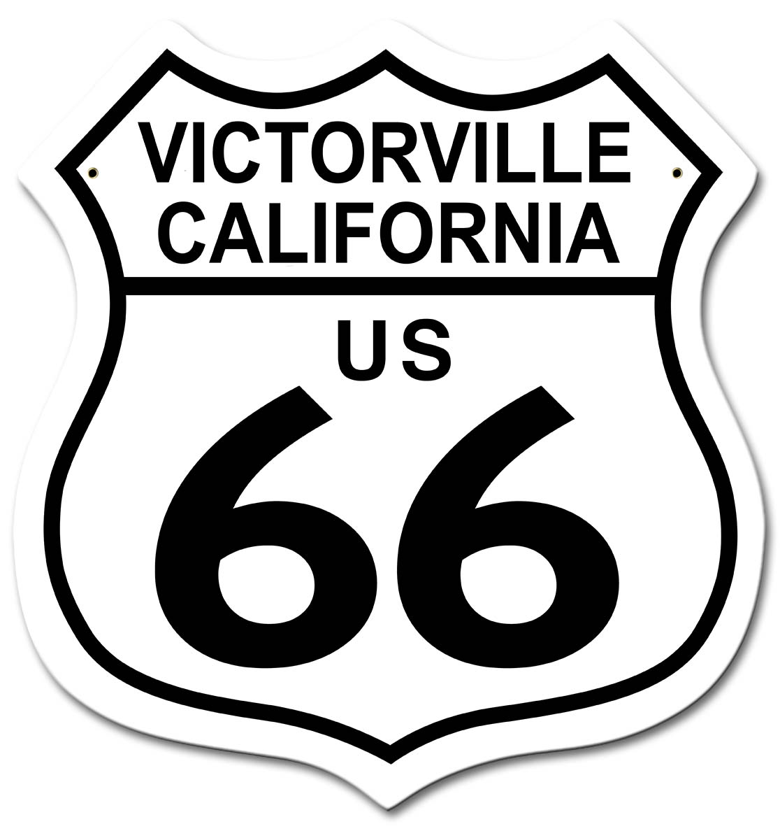 US RT 66 Victorville CA Vintage Sign, Street Signs, Metal Sign, Wall Art, 15 X 15 Inches