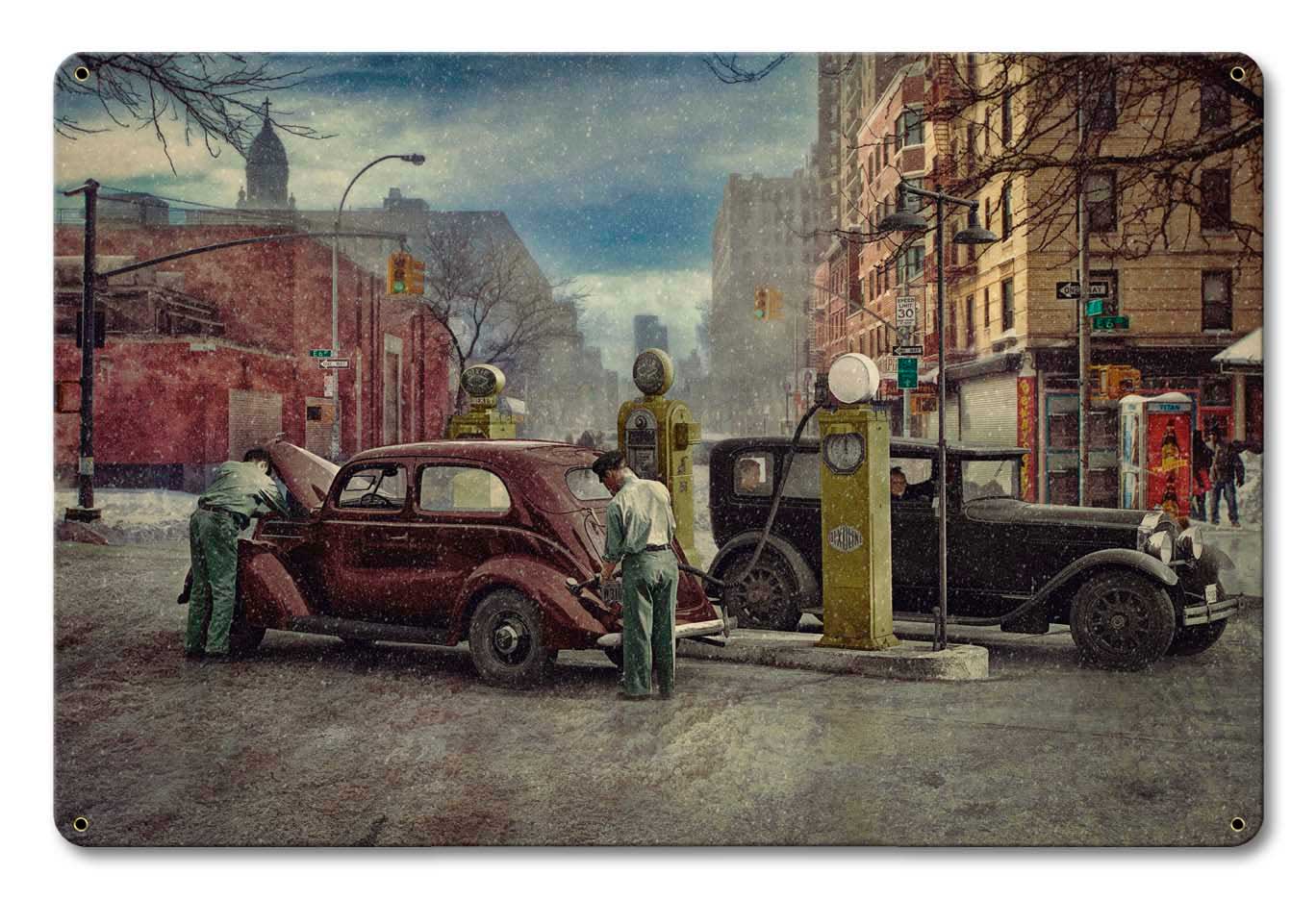 When Service Was In Style Vintage Sign, Automotive, Metal Sign, Wall Art, 18 X 12 Inches