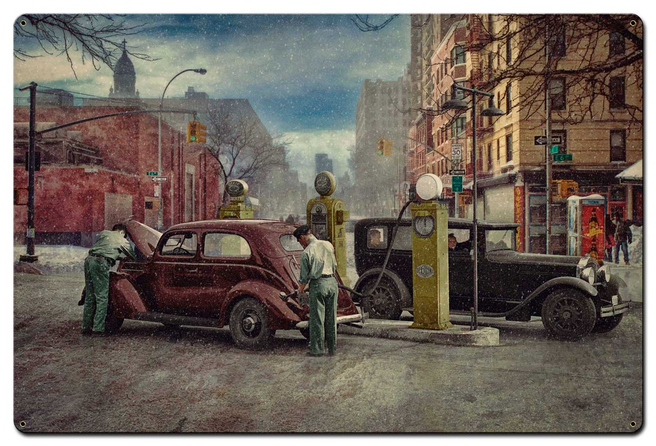 When Service Was In Style Vintage Sign, Automotive, Metal Sign, Wall Art, 36 X 24 Inches
