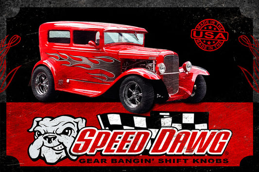 SPEED DAWG HOT ROD, Military, Metal Sign, Wall Art, 18 X 12 Inches