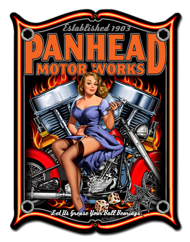 Panhead Vintage Sign, Other, Metal Sign, Wall Art, 18 X 24 Inches