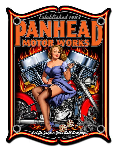 Panhead Vintage Sign, Other, Metal Sign, Wall Art, 24 X 33 Inches