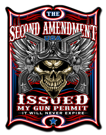 2nd Amendment Vintage Sign, Other, Metal Sign, Wall Art, 14 X 19 Inches