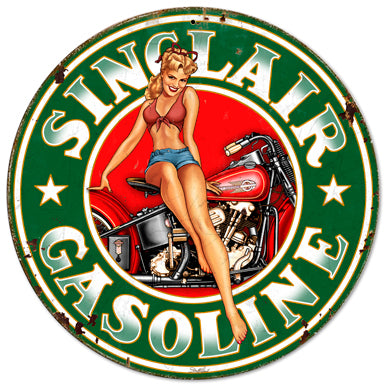 Sinclair Gasoline Vintage Sign, Oil & Petro, Metal Sign, Wall Art, 14 X 14 Inches