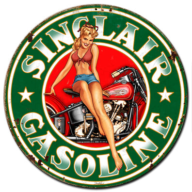 Sinclair Gasoline Vintage Sign, Oil & Petro, Metal Sign, Wall Art, 24 X 24 Inches