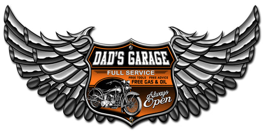 Dad's Garage Vintage Sign, Other, Metal Sign, Wall Art, 30 X 15 Inches