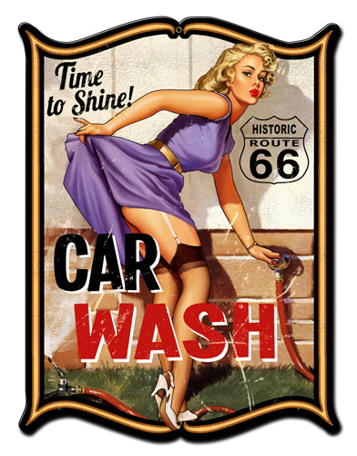 Car Wash Vintage Sign, Other, Metal Sign, Wall Art, 18 X 24 Inches