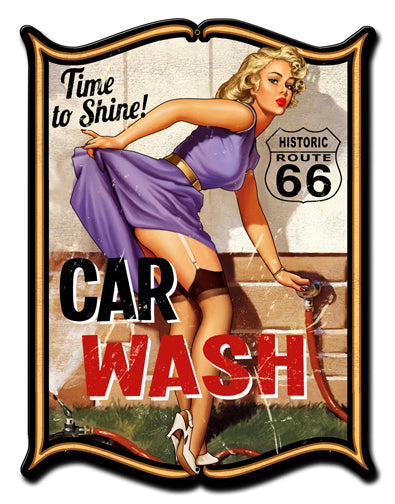 Car Wash Vintage Sign, Other, Metal Sign, Wall Art, 14 X 19 Inches