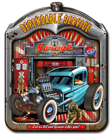 Dependable Service Radiator Vintage Sign, Other, Metal Sign, Wall Art, 11 X 14 Inches