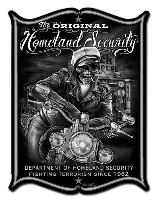 Homeland Security Vintage Sign, Other, Metal Sign, Wall Art, 18 X 24 Inches