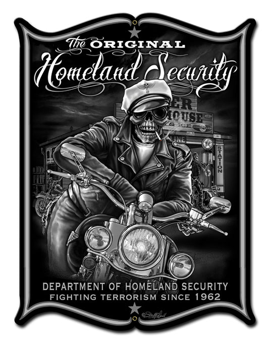 Homeland Security Vintage Sign, Other, Metal Sign, Wall Art, 18 X 24 Inches