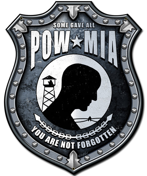 POW MIA Vintage Sign, Other, Metal Sign, Wall Art, 18 X 24 Inches