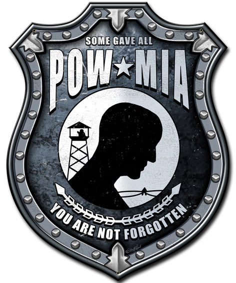POW MIA Vintage Sign, Other, Metal Sign, Wall Art, 14 X 18 Inches