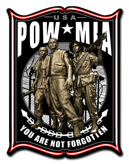 POW Vintage Sign, Other, Metal Sign, Wall Art, 14 X 19 Inches