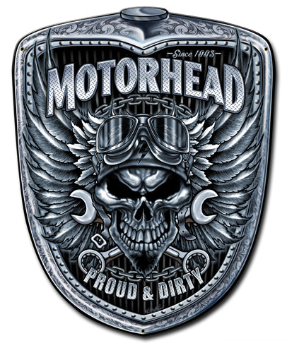 Motorhead Grill Vintage Sign, Other, Metal Sign, Wall Art, 15 X 18 Inches