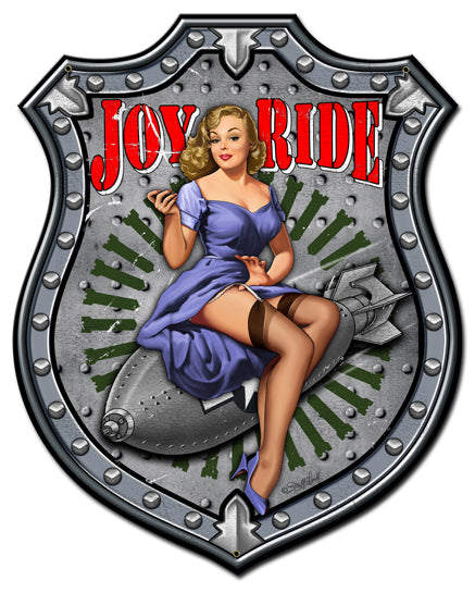 Joy Ride Vintage Sign, Other, Metal Sign, Wall Art, 24 X 30 Inches