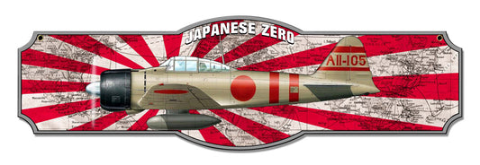 Japan Zero Vintage Sign, Other, Metal Sign, Wall Art, 24 X 7 Inches