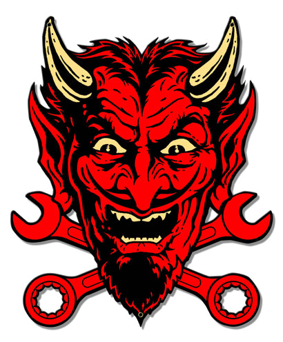 Devil Wrench Vintage Sign, Other, Metal Signs, Wall Art, 18 X 22 Inches