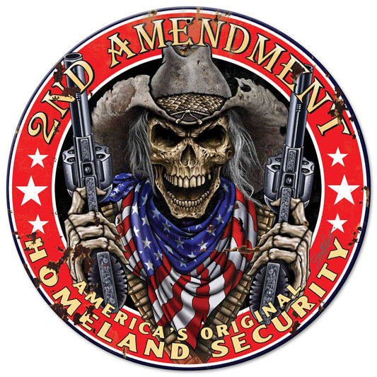 2nd Amendment Vintage Sign, Other, Metal Sign, Wall Art, 14 X 14 Inches