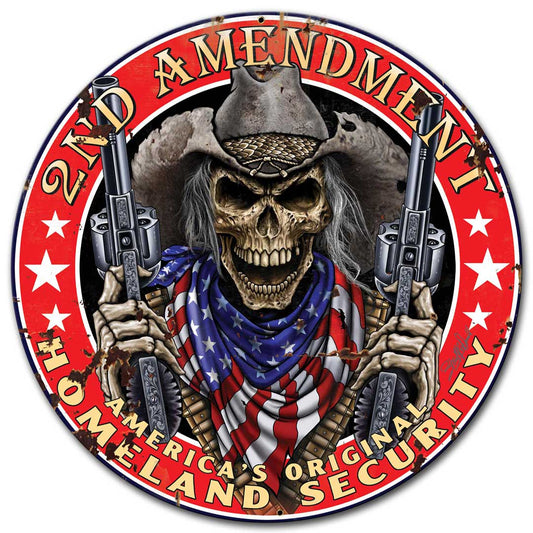 2nd Amendment Vintage Sign, Other, Metal Sign, Wall Art, 24 X 24 Inches