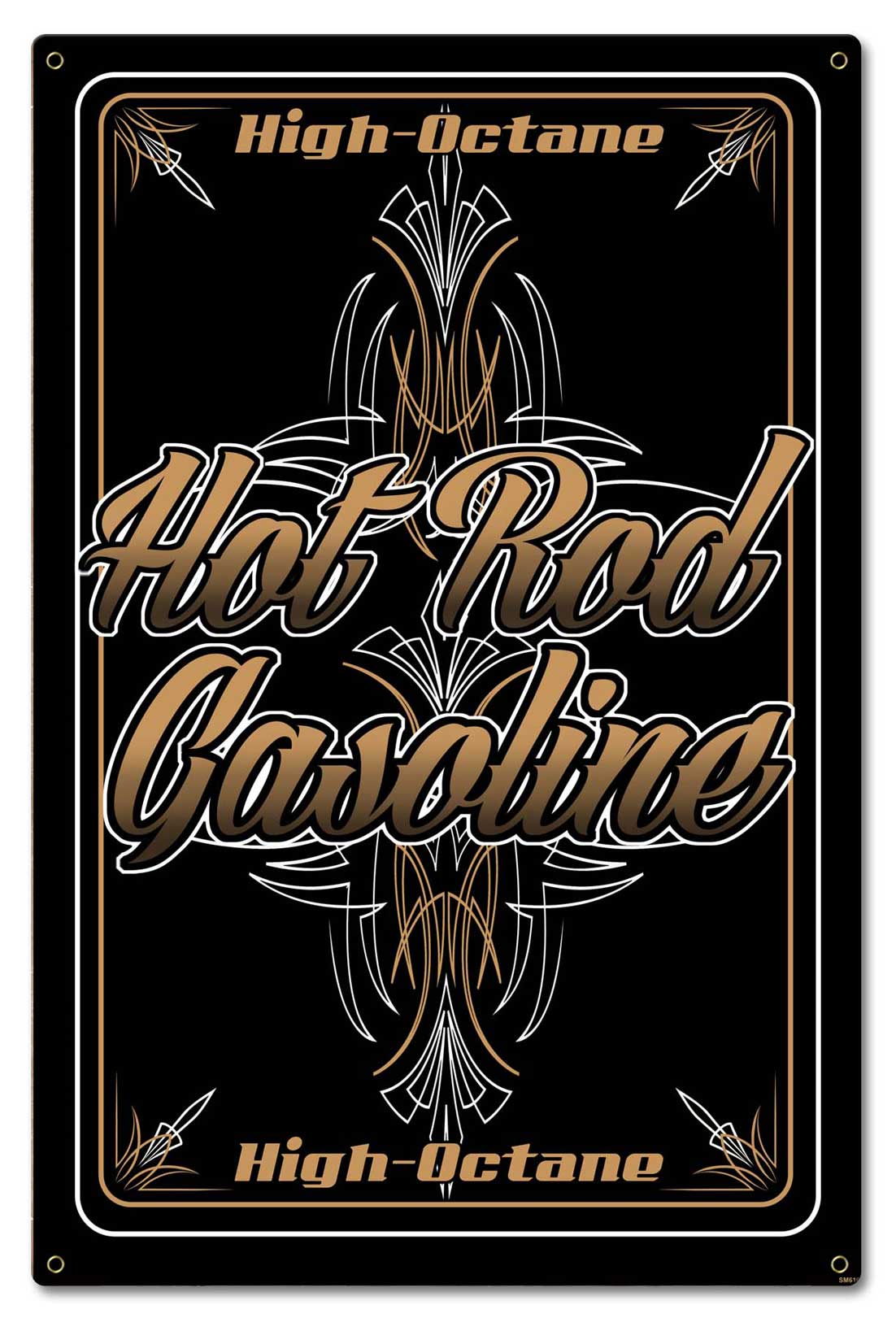 Hot Rod Gas Vintage Sign, Oil & Petro, Metal Sign, Wall Art, 16 X 24 Inches