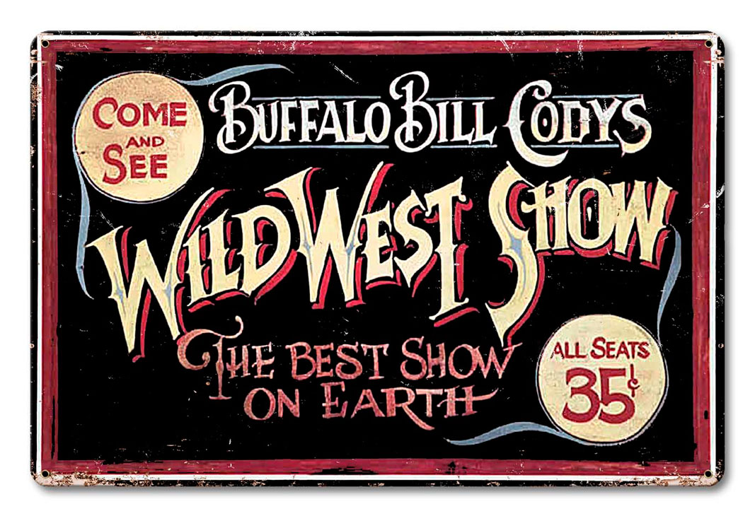 Wild BIll Vintage Sign, Other, Metal Sign, Wall Art, 18 X 12 Inches