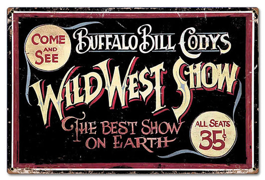 Wild Bill Vintage Sign, Other, Metal Sign, Wall Art, 24 X 16 Inches