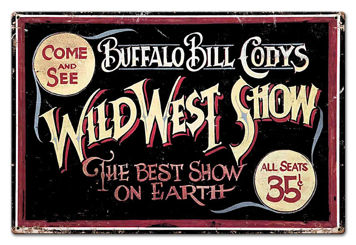 Wild Bill Vintage Sign, Other, Metal Sign, Wall Art, 30 X 20 Inches