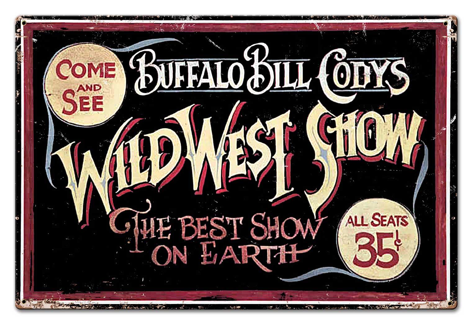 Wild Bill Vintage Sign, Other, Metal Sign, Wall Art, 30 X 20 Inches
