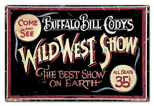 Wild Bill Vintage Sign, Other, Metal Sign, Wall Art, 30 X 20 Inches
