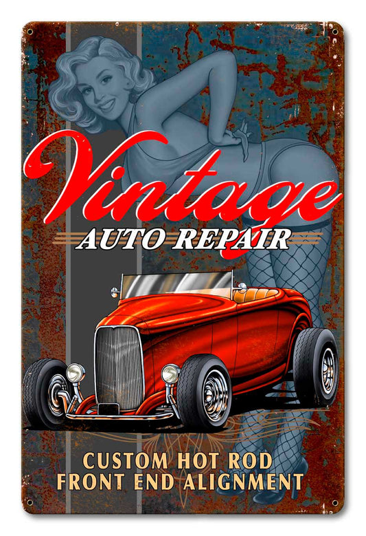 Vintage Vintage Sign, Other, Metal Sign, Wall Art, 12 X 18 Inches