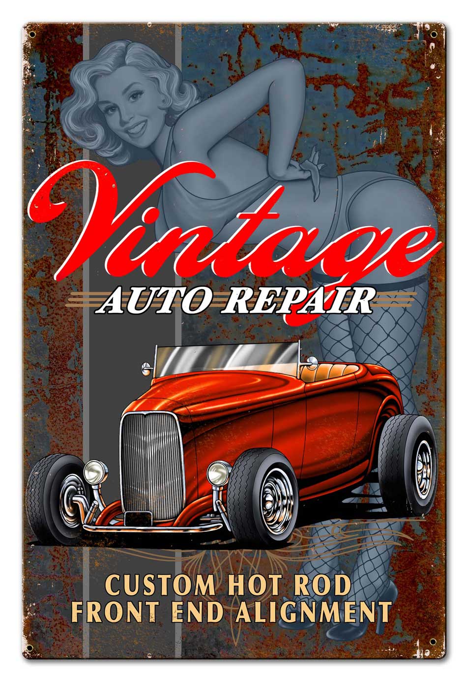 Vintage Vintage Sign, Other, Metal Sign, Wall Art, 20 X 30 Inches