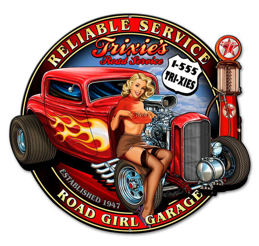 Trixies Rod Vintage Sign, Other, Metal Sign, Wall Art, 18 X 16 Inches