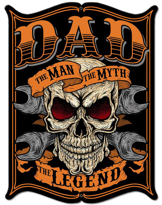 Dad The Man Vintage Sign, Other, Metal Sign, Wall Art, 18 X 23 Inches