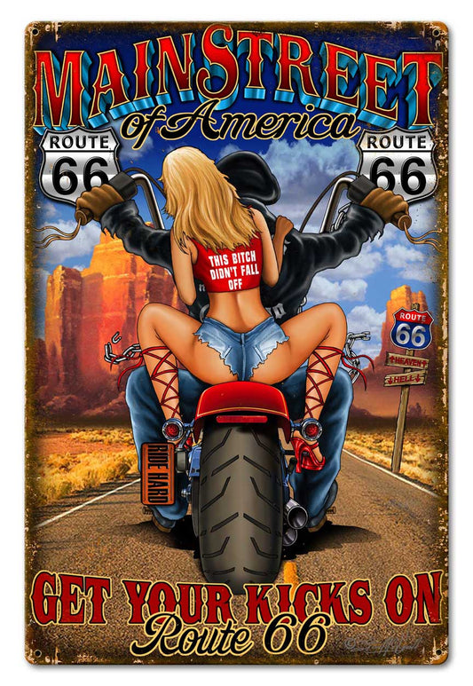 Main Street 2 Vintage Sign, Other, Metal Sign, Wall Art, 18 X 27 Inches