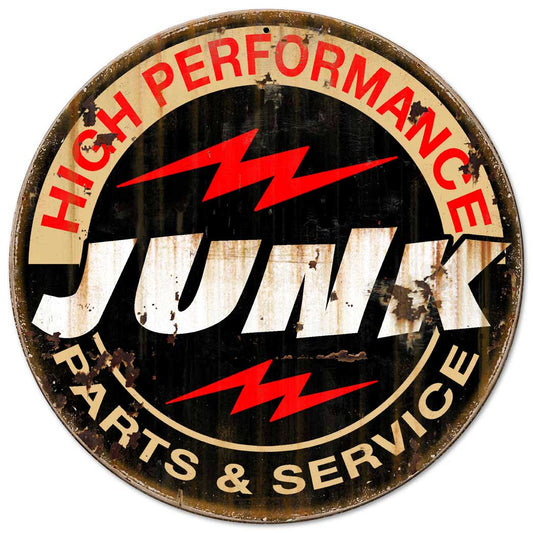 Junk Parts Service Vintage Sign, Other, Metal Sign, Wall Art, 14 X 14 Inches