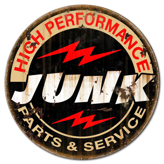 Junk Parts Service Vintage Sign, Other, Metal Sign, Wall Art, 18 X 18 Inches