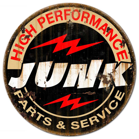 Junk Parts Service Vintage Sign, Other, Metal Sign, Wall Art, 24 X 24 Inches