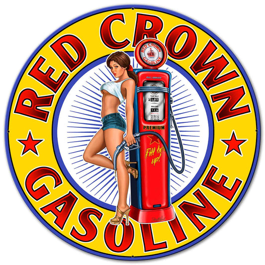 Red Crown New Vintage Sign, Other, Metal Sign, Wall Art, 30 X 30 Inches