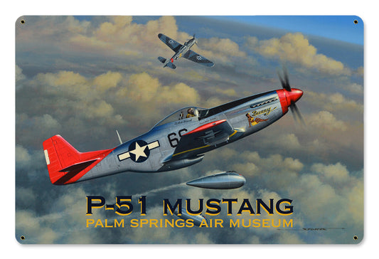 STK204 - PALM SPRINGS AIR MUSEUM, Automotive, Metal Sign, Wall Art, 18 X 12 Inches