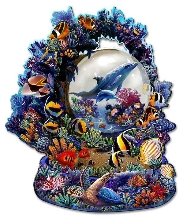 Crystal Ball Vintage Sign, Ocean and Beach, Metal Sign, Wall Art, 17 X 14 Inches