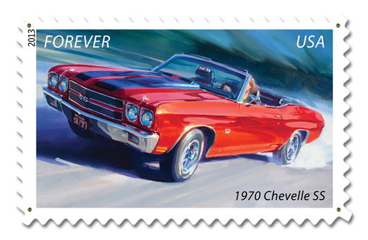 Chevelle Stamp Vintage Sign, Automotive, Metal Sign, Wall Art, 24 X 16 Inches