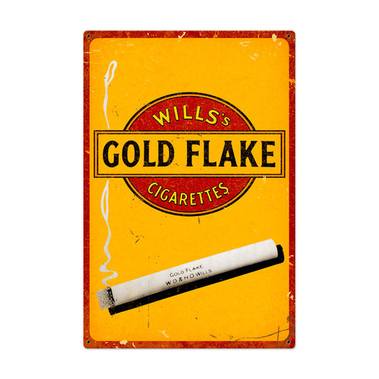 Gold Flake Cigarettes Vintage Sign, Home & Garden, Metal Sign, Wall Art, 24 X 36 Inches