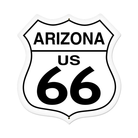 Arizona Route 66 Vintage Sign, Street Signs, Metal Sign, Wall Art, 28 X 28 Inches