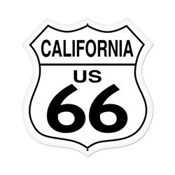 California Route 66 Vintage Sign, Street Signs, Metal Sign, Wall Art, 28 X 28 Inches