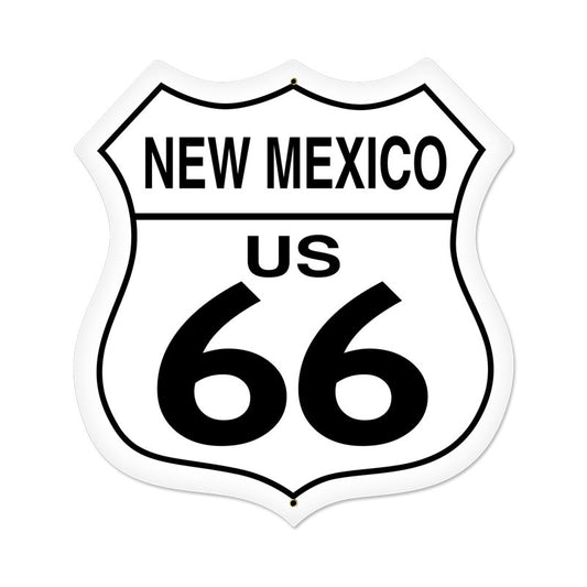 New Mexico Route 66 Vintage Sign, Street Signs, Metal Sign, Wall Art, 28 X 28 Inches