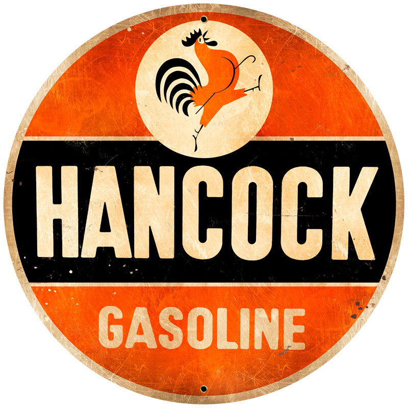 Hancock Old School Vintage Sign, Transportation, Metal Sign, Wall Art, 28 X 28 Inches