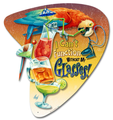 Can't Function Vintage Sign, Oil & Petro, Metal Sign, Wall Art, 17 X 18 Inches